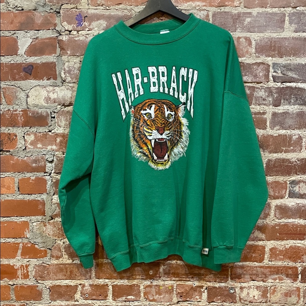 Har-Brack Green Crewneck Sweater for Men